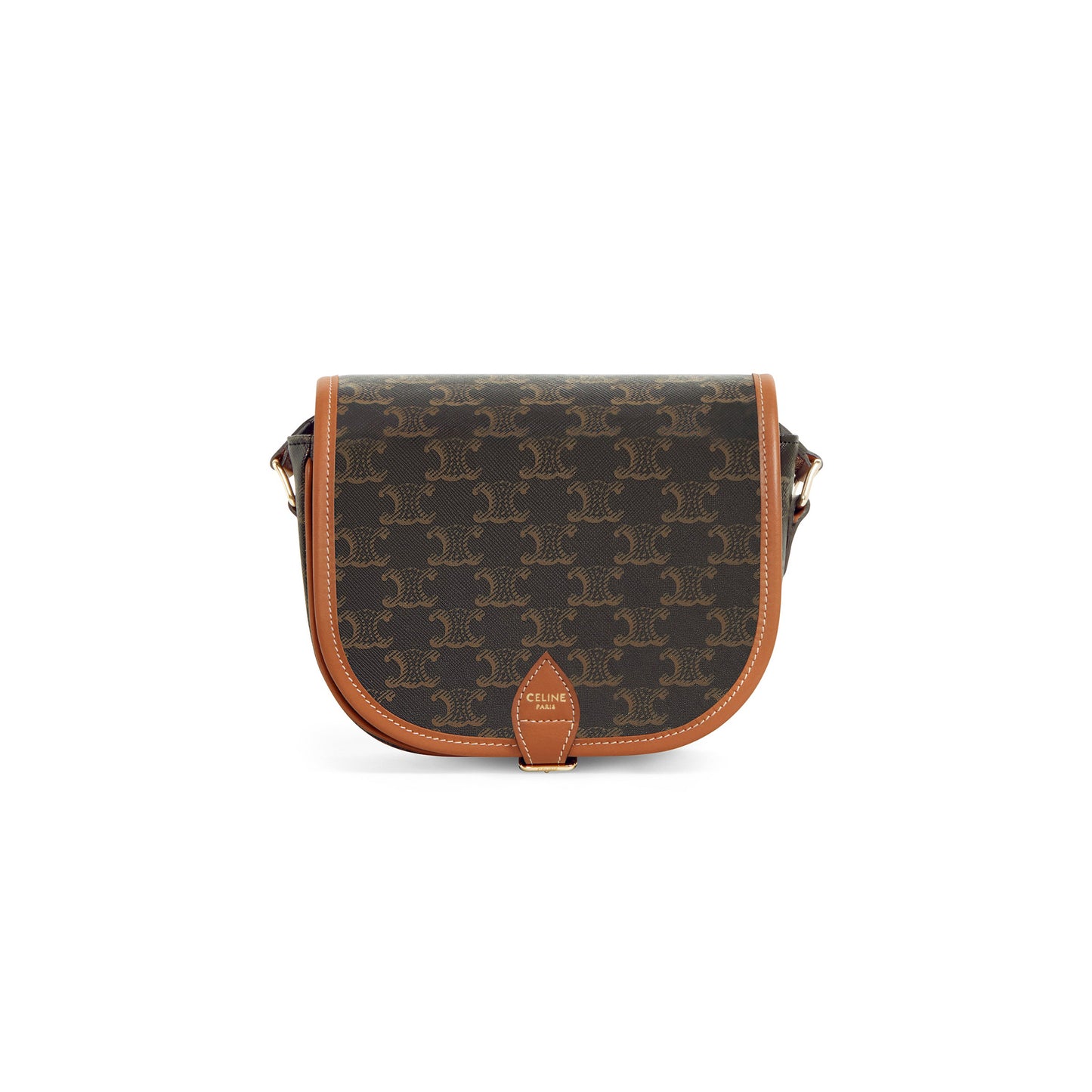 Ce**e medium folco bag in triomphe canvas and calfskin 191502bzj.04lu (18*17*6.5cm)