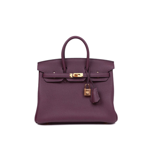 H**mes birkin 25 cassis togo gold hardware (25cm)