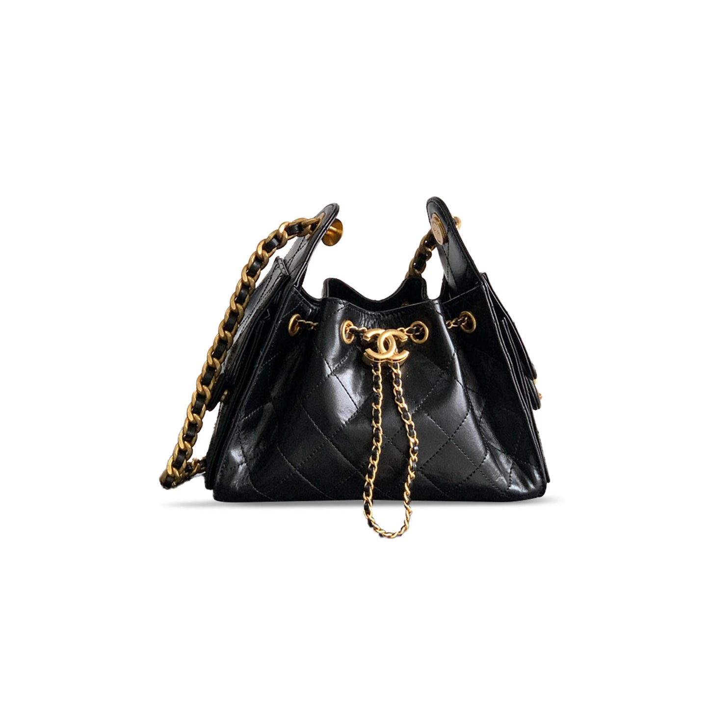 Ch*el 25 mini hobo bag oil wax calfskin as5631 (22*20*12.5cm)