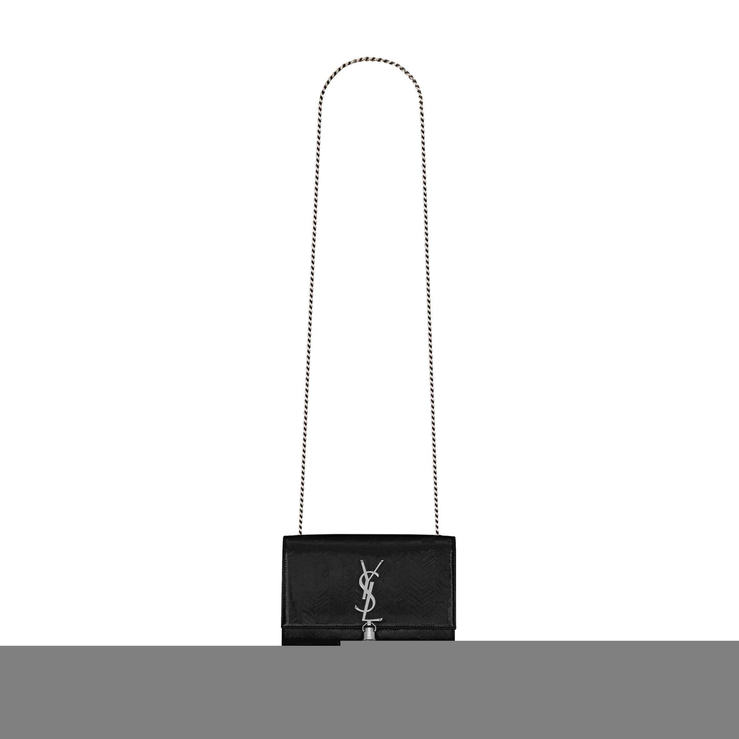 Y*L kate small chain bag with tassel in chevron patent leather 474366aaawi1000 (20*12.5*5cm)