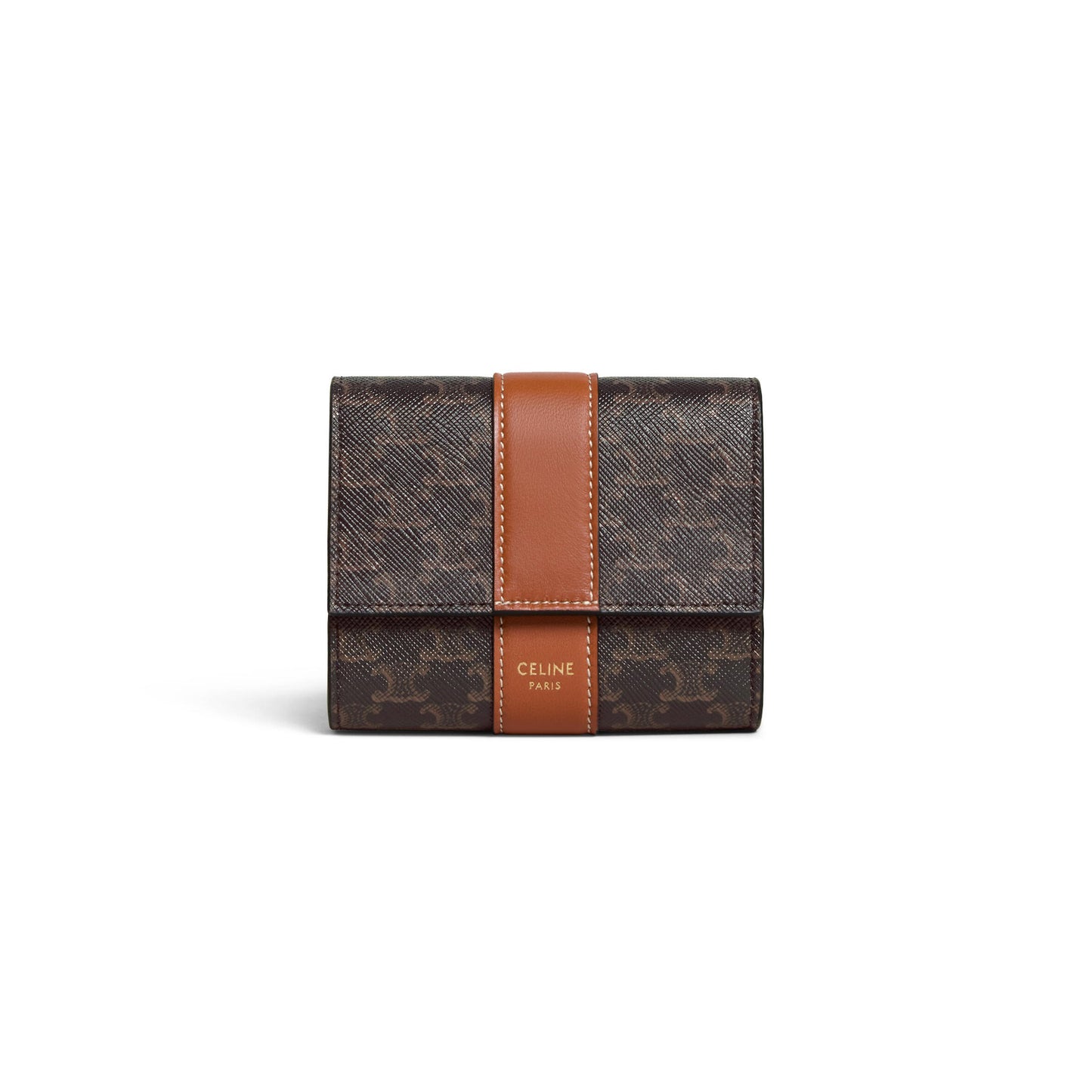 Ce1i*e small trifold wallet in triomphe canvas 0d572bz9.04lu (10*9*2.5cm)