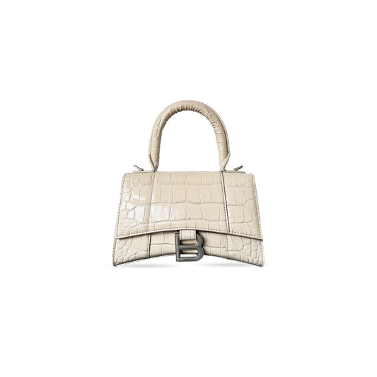 Ba1en*iaga women''s hourglass handbag xs in beige gray 5928331ll6y3712 (18.8*13*7.9cm)