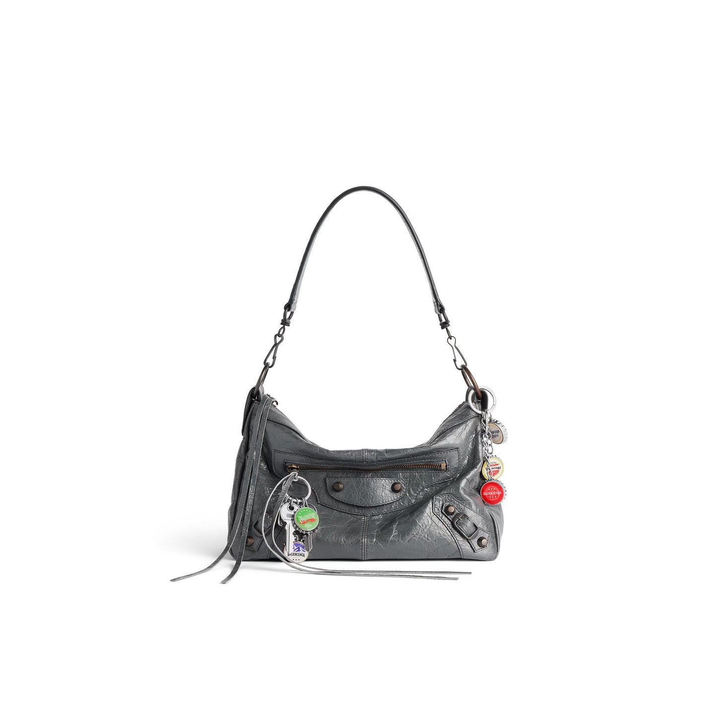 Ba1en*iaga men''s le city moto small with charms in volcanic rock 8461882ab6z1251 (27.9*19*13.9cm)