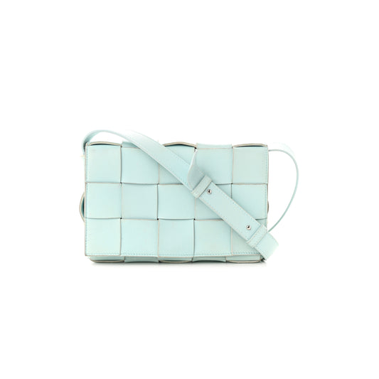 bo*te*ga Ve*ne*ta nappa maxi intreccio cassette bag teal washed (23*15*5.5cm)