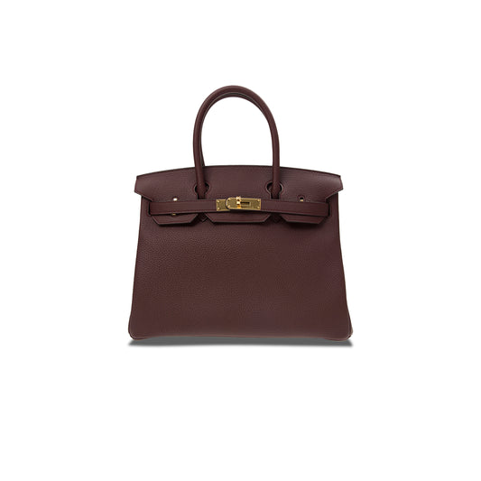 H**mes birkin 25 togo leather saddle red gold buckle h028369cc0g (25*20*13cm)
