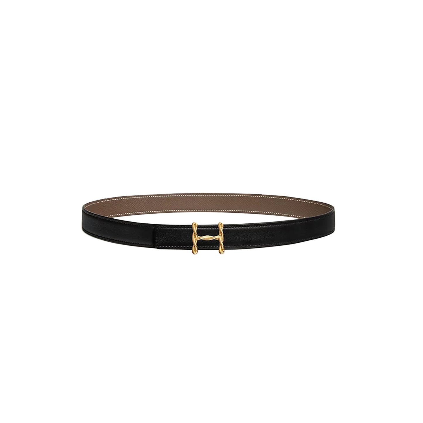 H**mes h torsade belt buckle & reversible leather strap 24 mm h010420cc06