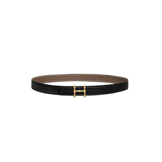 H**mes h torsade belt buckle & reversible leather strap 24 mm h010420cc06