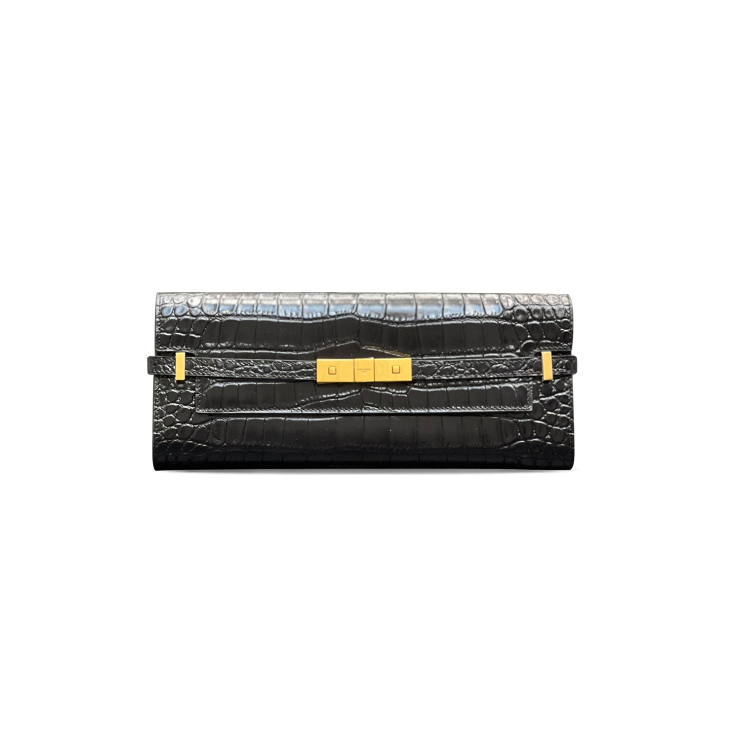 Y*L manhattan clutch in crocodile-embossed leather 695949366520 (31*14*3cm)
