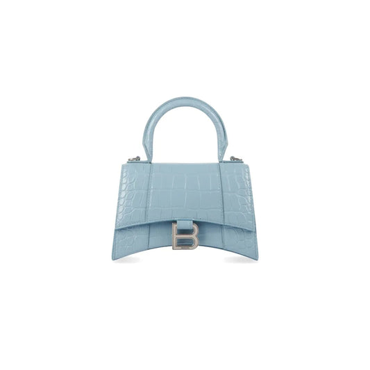 Ba1en*iaga women''s hourglass handbag xs in sky blue 5928331lr6y4712 (18.8*13*7.9cm)