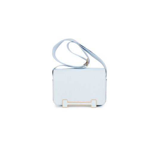 H**mes geta bleu brume verso chevre gold hardware (20.3*14*6.4cm)
