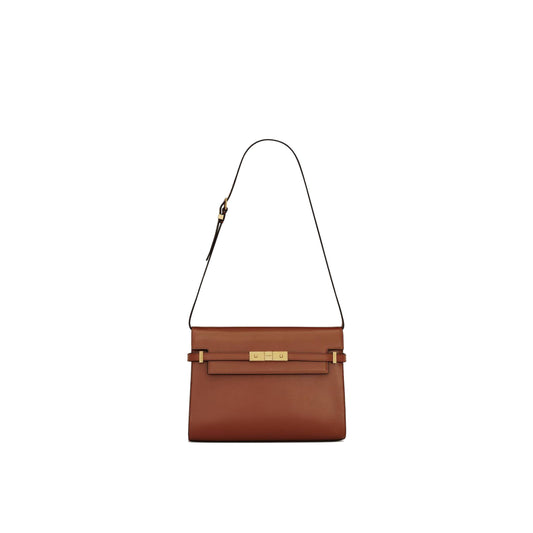 y*l manhattan shoulder bag in box Sa**t Lau*nt leather 5792710sxpw6362 (29*20*7.5cm)