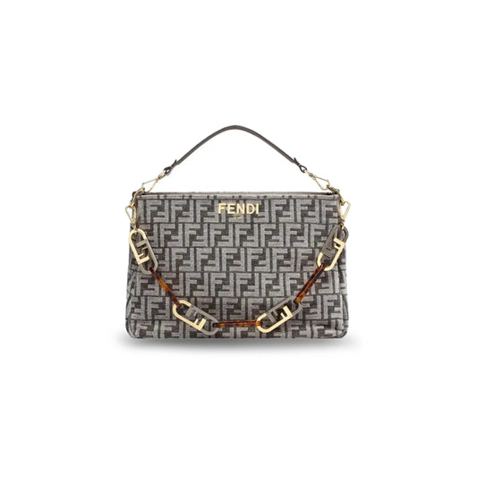 F**di o''lock fabric with cow leather one shoulder handbags 8br805alfvf1iqq (35*23*14cm)