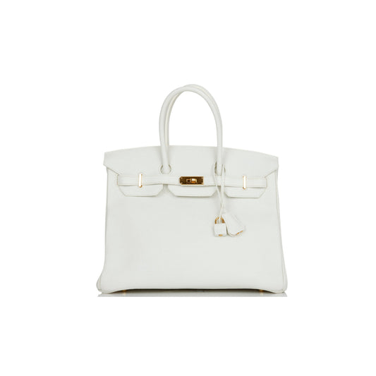 H**mes birkin 35 white clemence gold hardware (35cm)