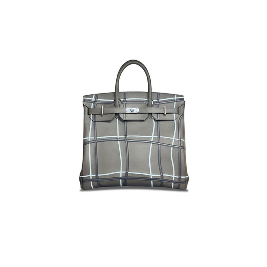 H**mes master birkin 40 swift leather grey green bag 1004697438 (40*40*23cm)