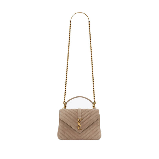 Y*L college medium chain bag in quilted suede 6002791u8072346 (24*17*6.5cm)