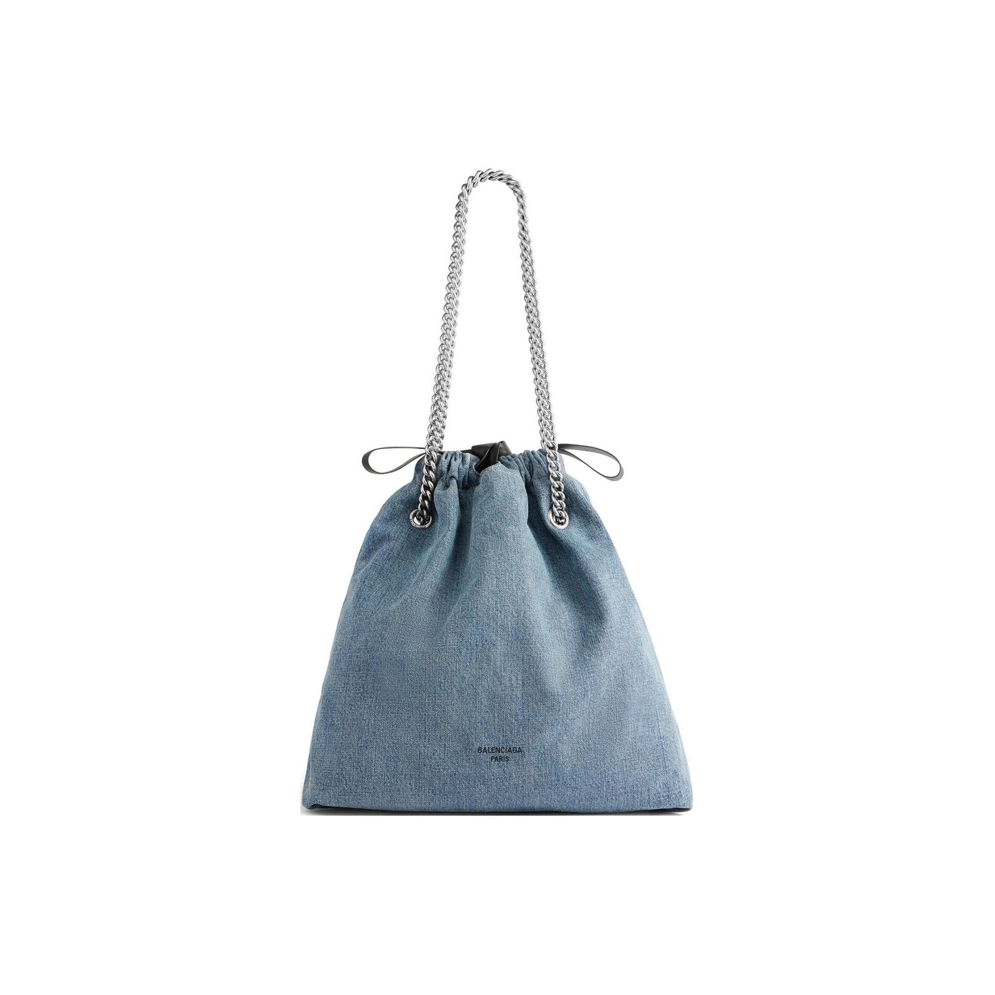 Ba1en*iaga women''s crush tote bag in medium denim 7429412aaya4661 (46*39.9*14cm)