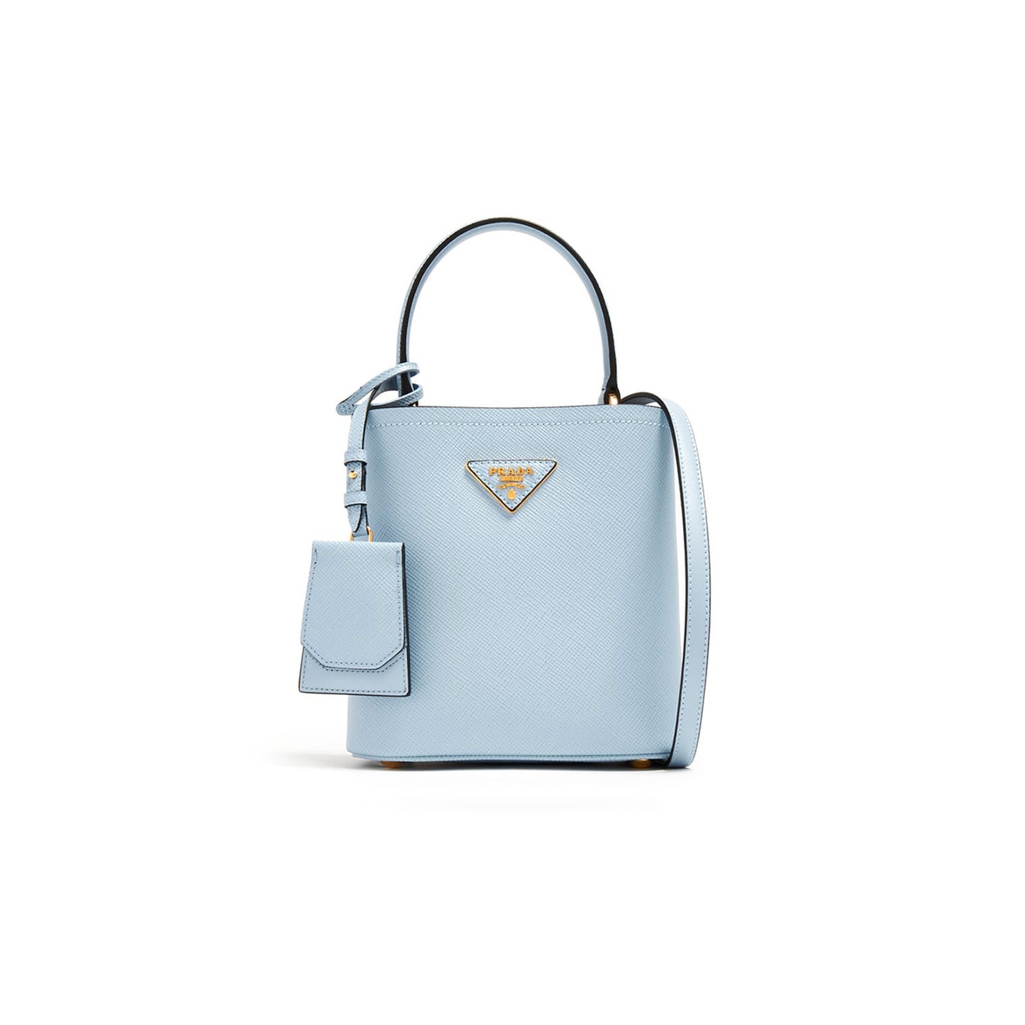 Pra*a panier saffiano leather medium bag 1ba212 (22.5*21.5*13cm)
