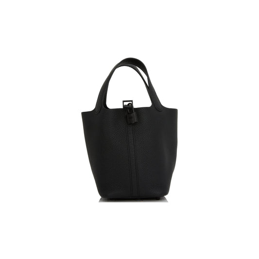 h**mes monoCh*0me picotin 18 black clemence black hardware (18*12*19cm)