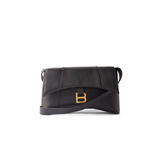 Ba*len*cia*ga black downtown xs leather shoulder bag matchesfashion us (26*14*6.5cm)