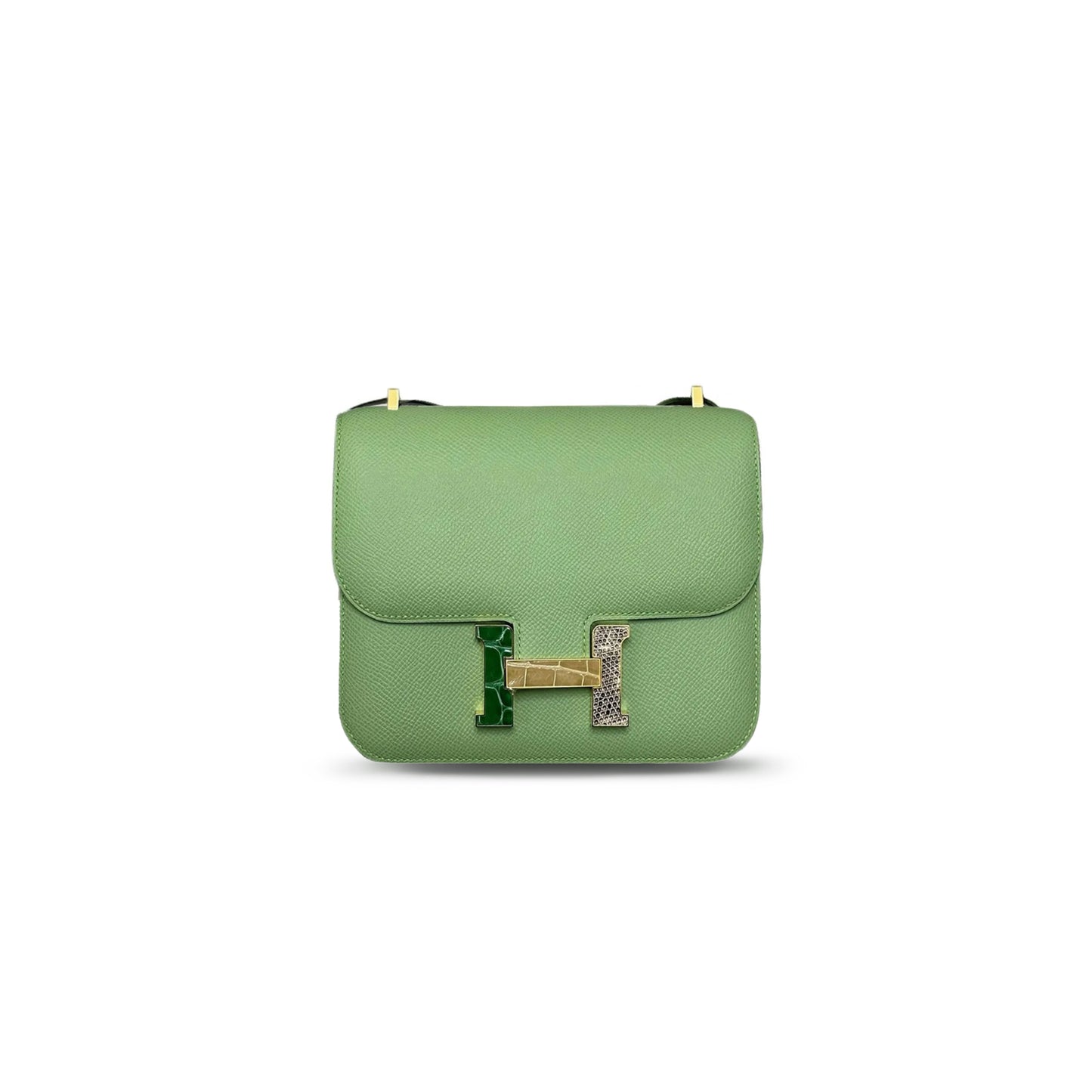 H**mes constance 18 epsom 3i vert criquet h085976ccaa (19*15*4cm)