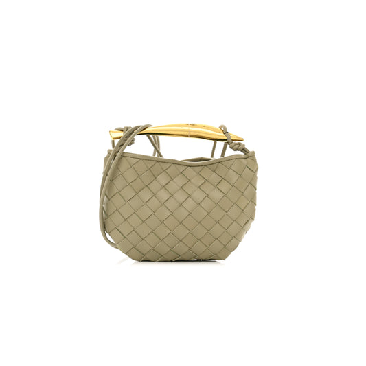 bo*te*ga Ve*ne*ta nappa intrecciato mini sardine bag travertine (20*14*3cm)