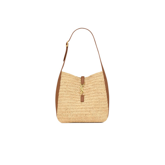 y*l le 5 À 7 S*pple small in raffia and leather 823812gaaez2791 (22*22*9cm)