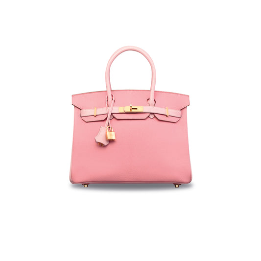 H**mes birkin 25 togo leather milkshake powder and cherry blossom powder gold buckle bag h028365cc03 (25*20*13cm)