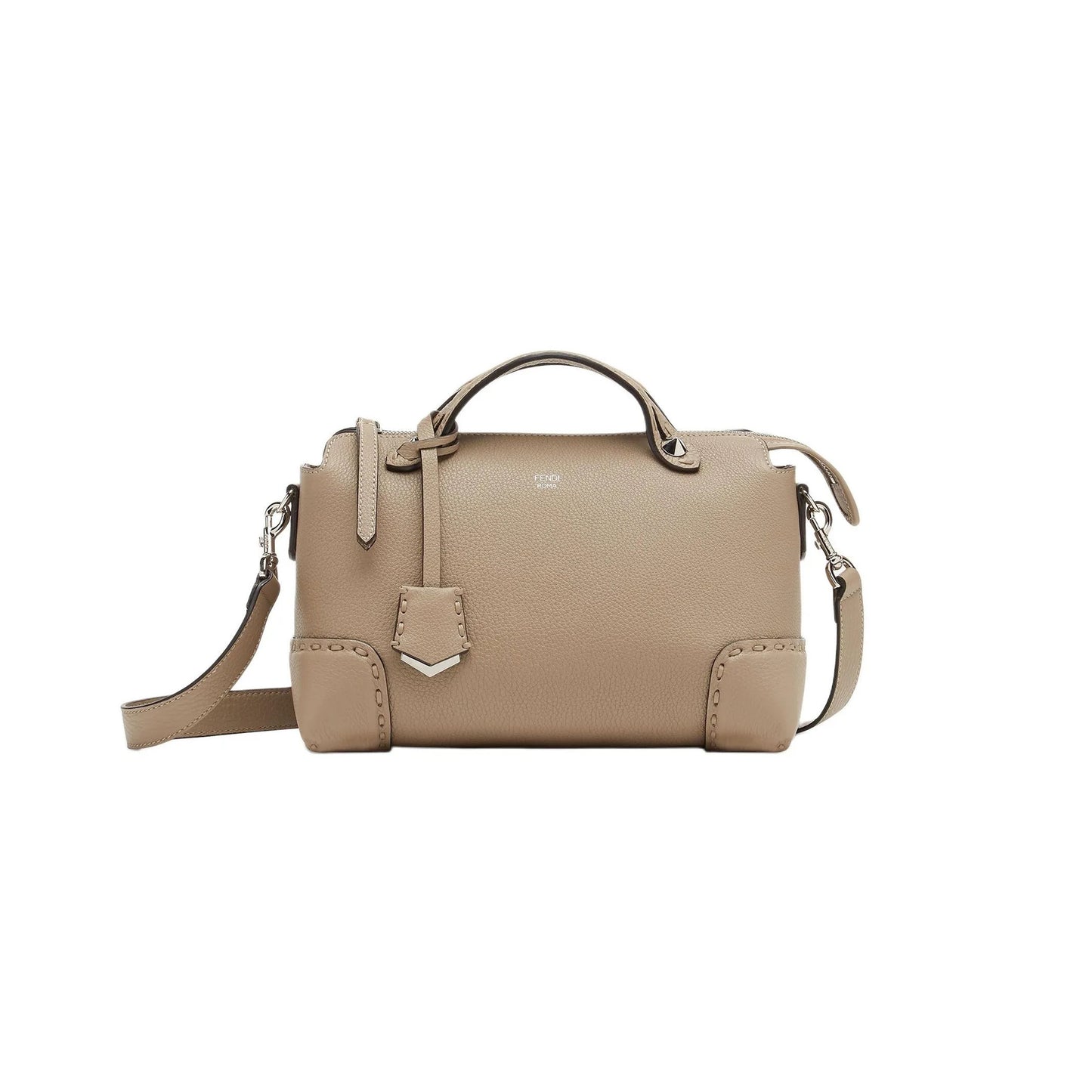 F**di by the way leather medium selleria bag dove gray 8bl146arbbf04y9 (27*15*13cm)