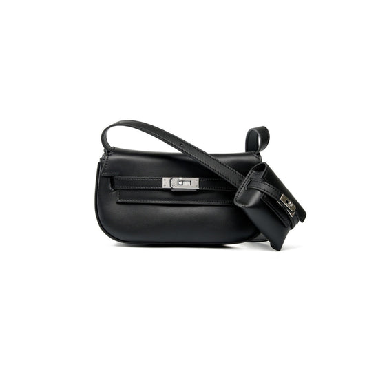 H**mes KELLY MOOVE BLACK SWIFT PALLADIUM HARDWARE (20*11.5*6cm)