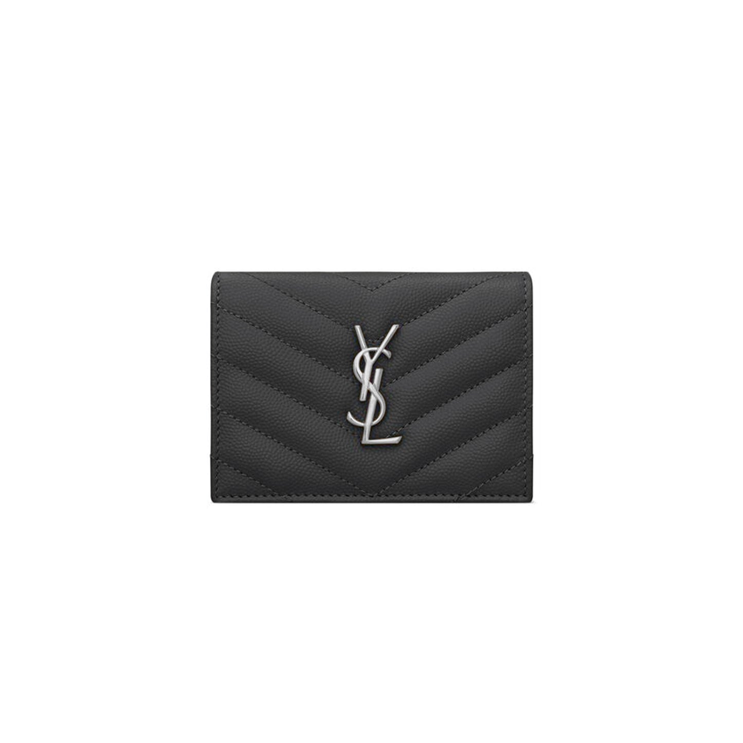 Y*L cassandre matelassÉ flap card case in grain de poudre leather 668290365504 (11*8.5*3cm)