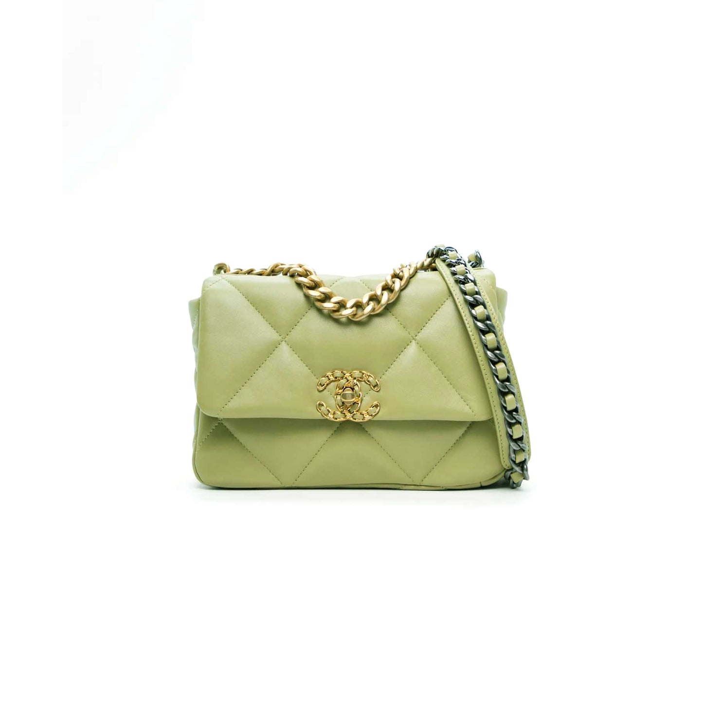 Ch*el 19 flap bag lambskin as1160 (26*16*9cm)