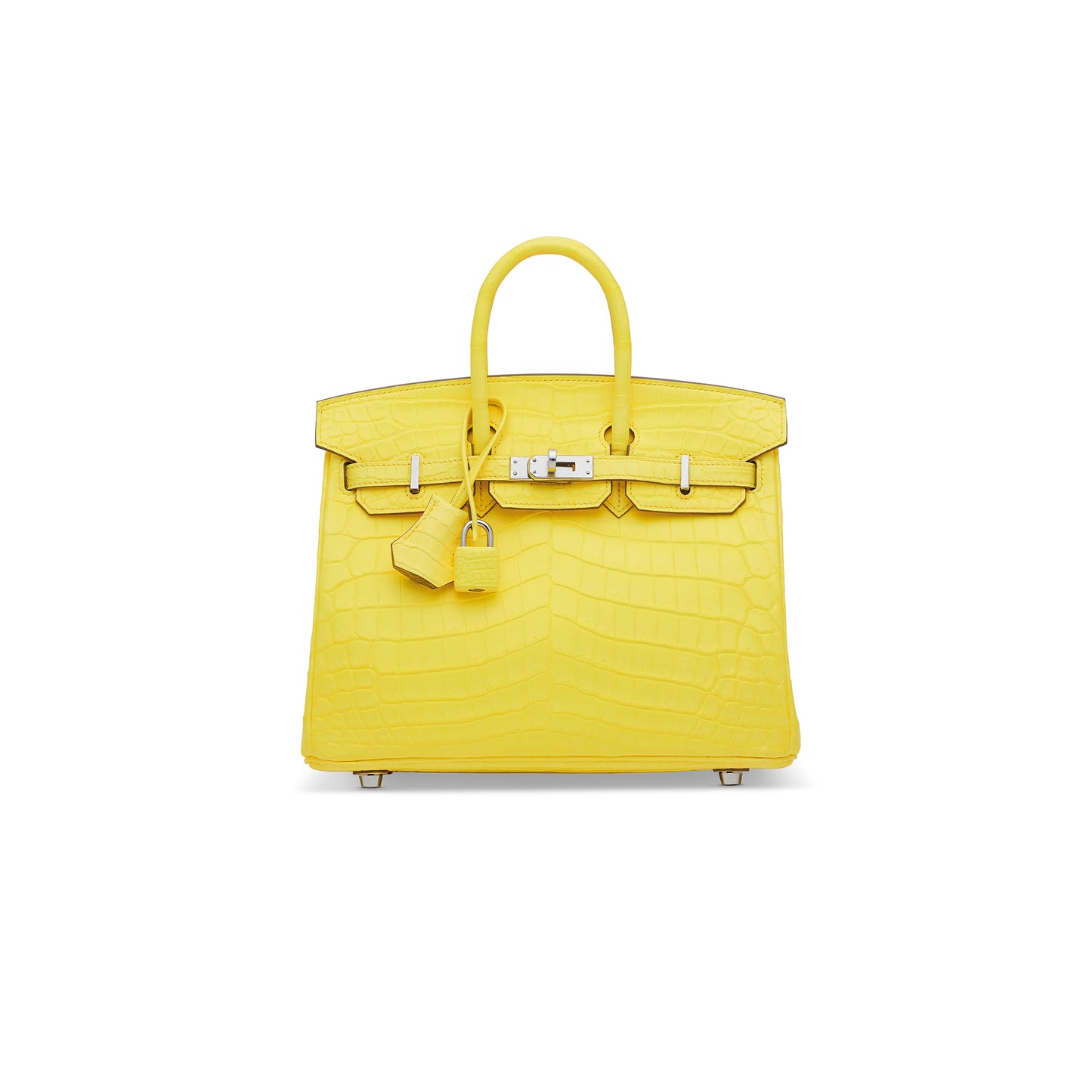 H**mes master birkin 25 mimosa matte porosus crocodile bag 1868455857 (25*20*13cm)
