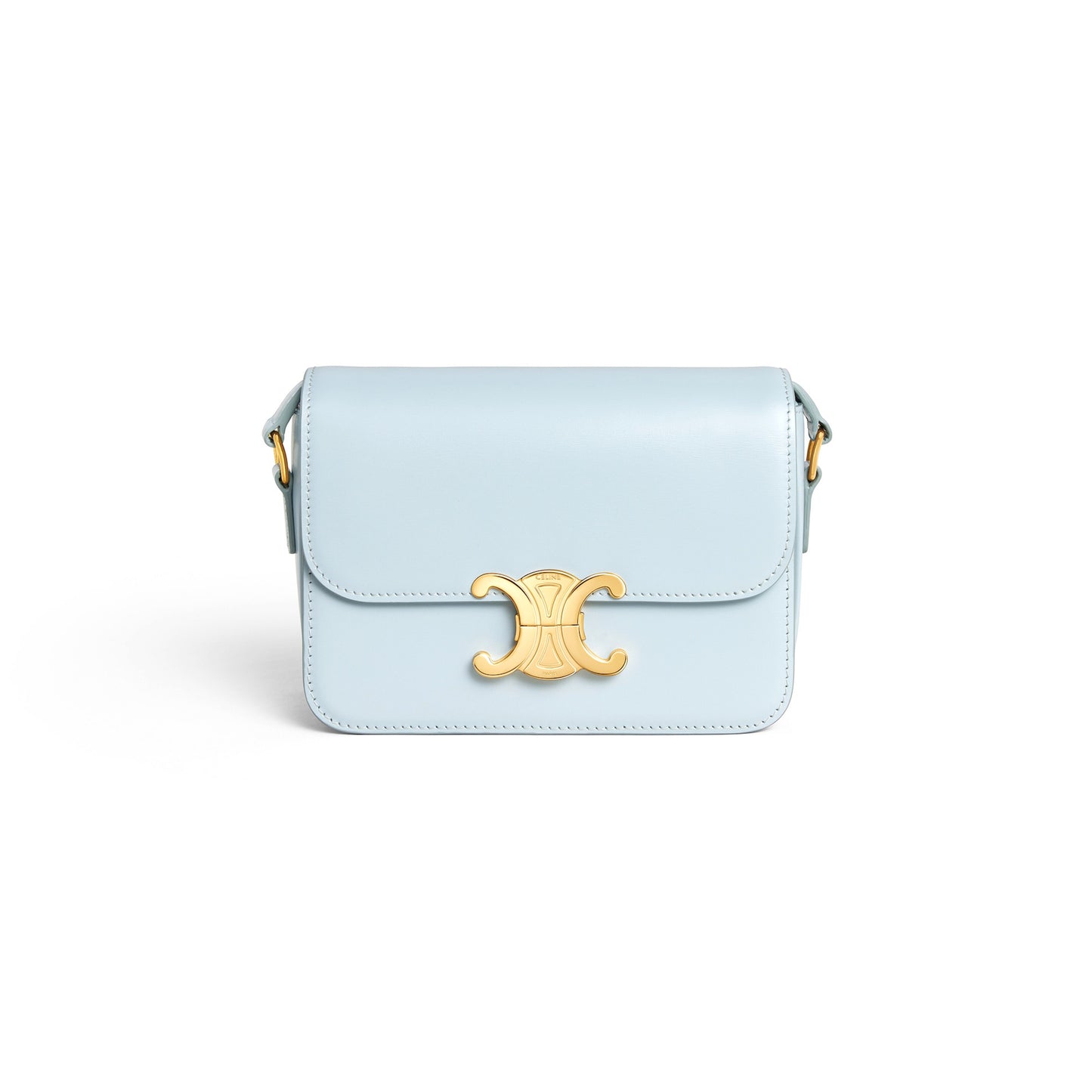 CELIN SMALL TEEN TRIOMPHE BAG IN SHINY CALFSKIN 188423BF4.07IC (18.5*14*6cm)
