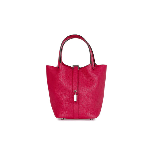 H**mes picotin lock 18 framboise clemence and matte alligator touch palladium hardware (18*13*18cm)