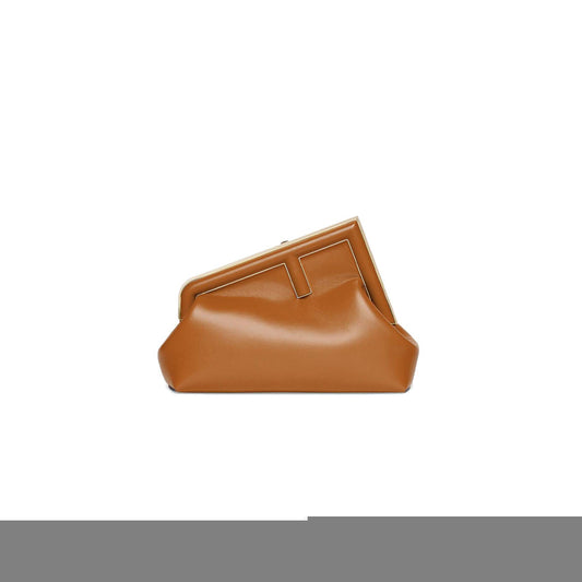 F**di first midi - brown leather bag 8bp137abvef0nyj (32.5*23.5*15cm)