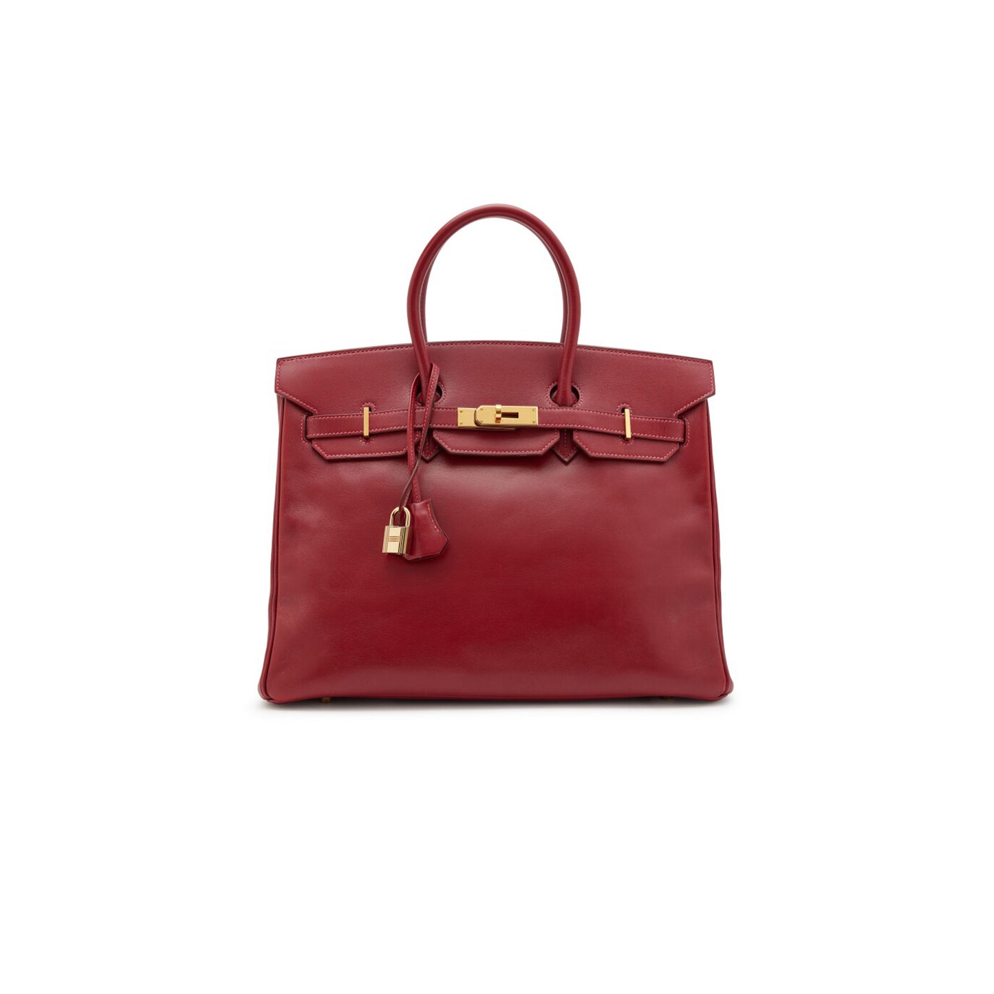 H**mes birkin 30 box leather red gold buckle h029281ck69 (30*23*15cm)
