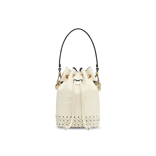 F**di mini mon tresor white bucket bag 8bs010agv0f0k7e (20*15*11cm)