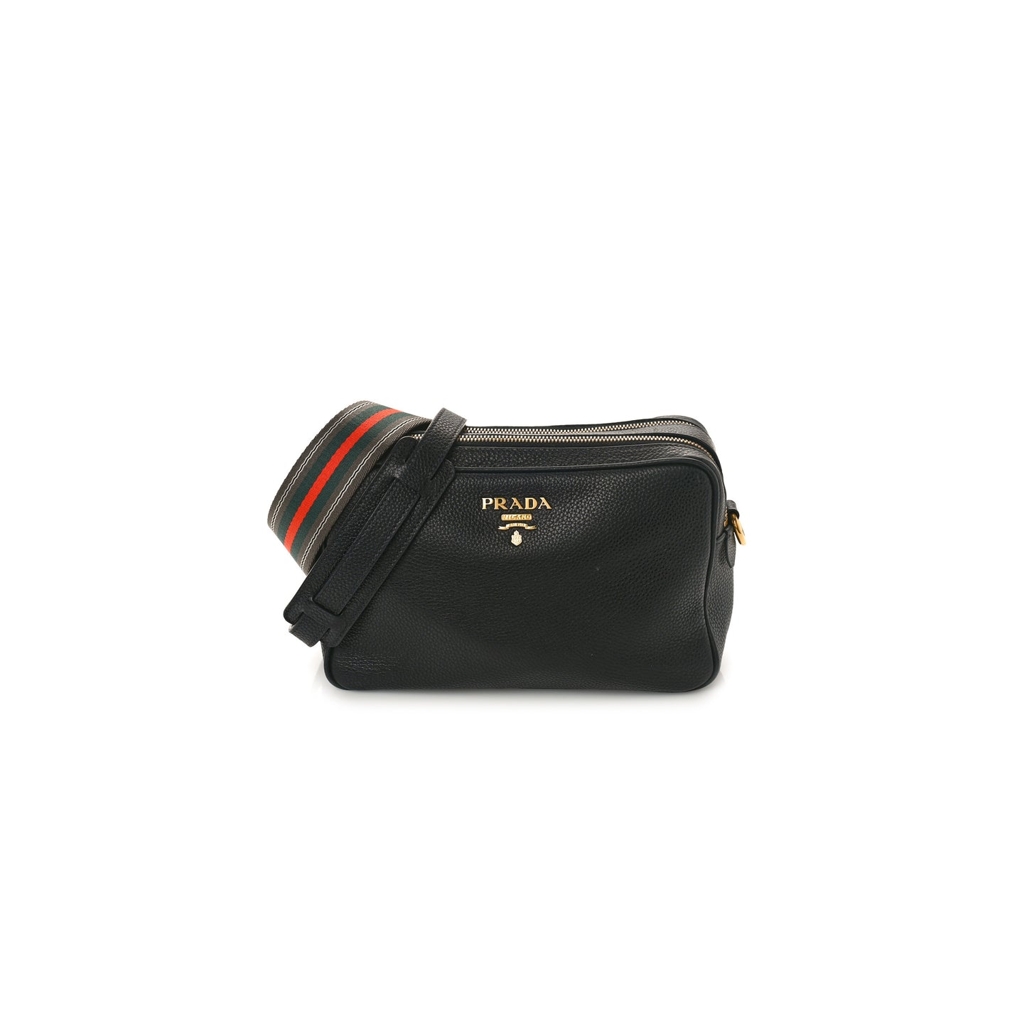 Pra*a vitello daino camera crossbody black (24*15*10cm)