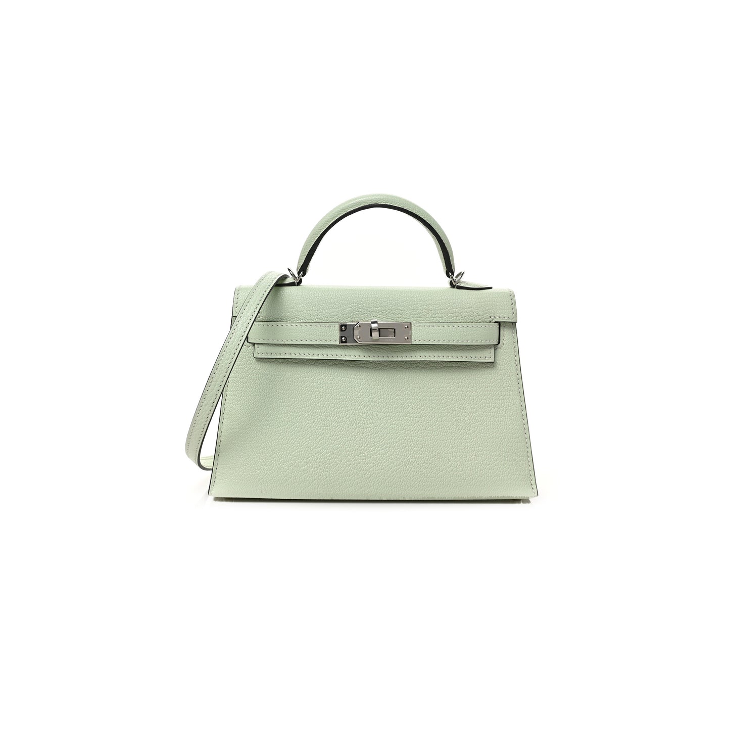 H**mes master chevre mysore mini kelly ii sellier bubble green (19*12*5.5cm)