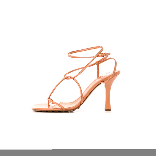 bo*te*ga Ve*ne*ta crush calfskin the line 90mm sandals 38 clay