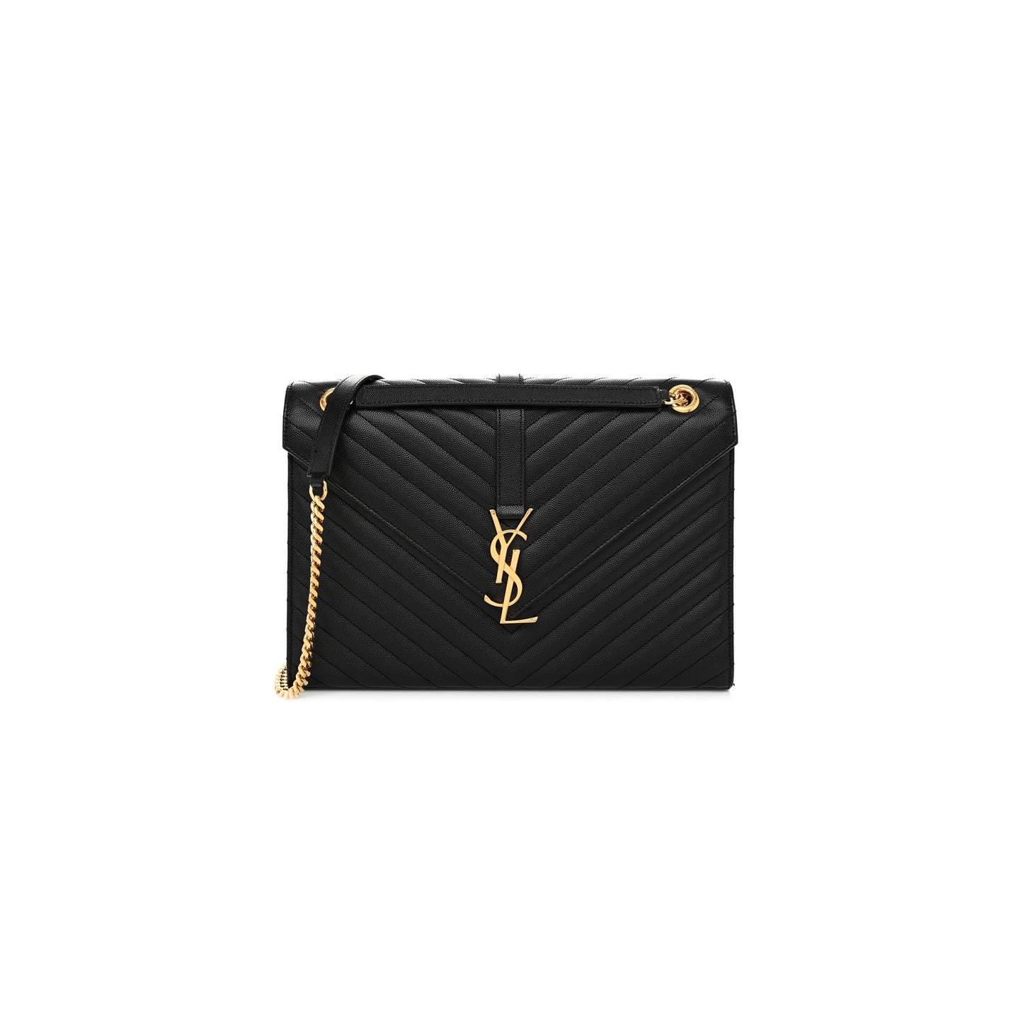 Y*L envelope matelasse large shoulder bag in black 1543620 (31*22*7.5cm)