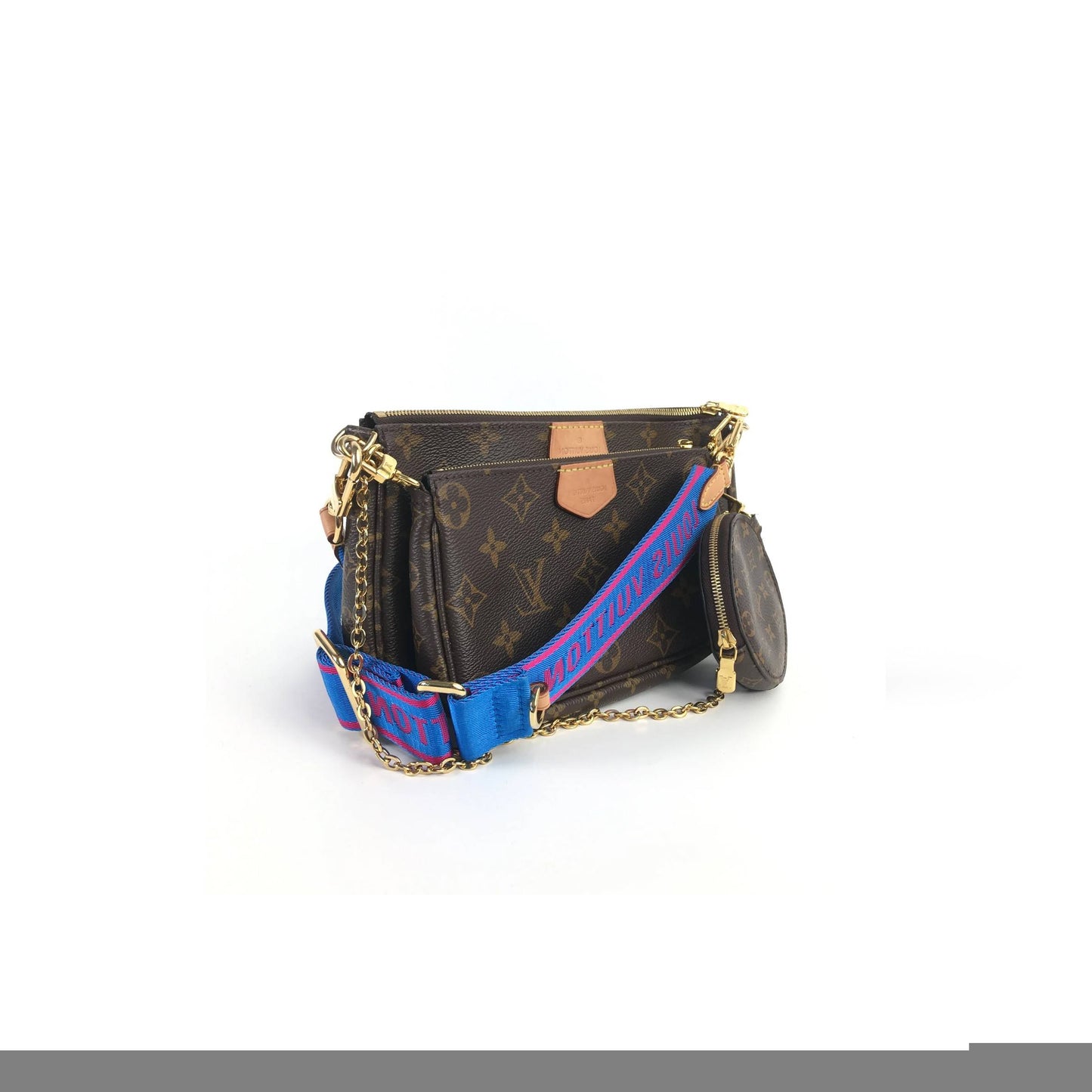 l**is V*t*n multi pochette accessoires-blue  m44823 (24*13*4.5cm)