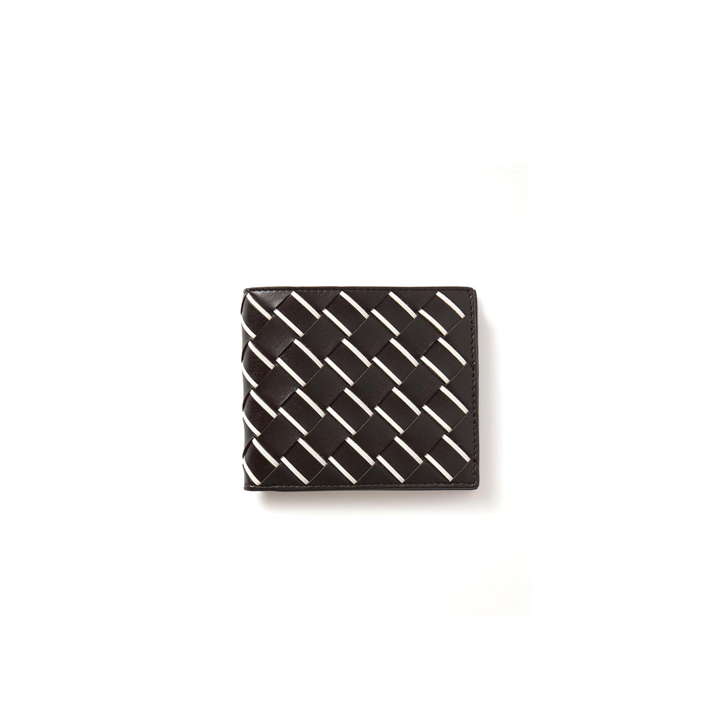 b0tt*ga Ven*ta intrecciato leather billfold wallet 475973 (11*9.5*1cm)