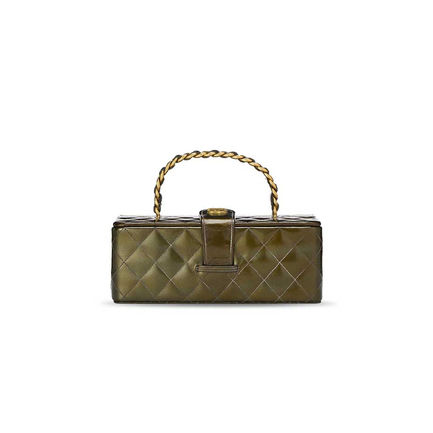 Ch**el green quilted leather vanity a2226 (22*10*8.5cm)
