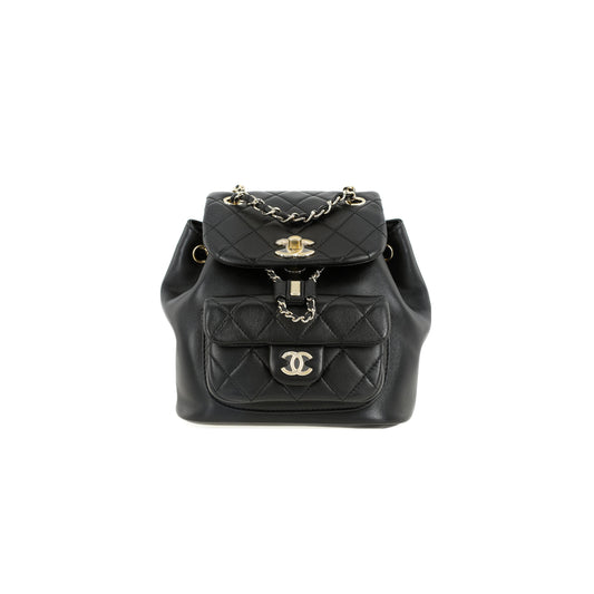 Ch*el master duma sheepskin backpack black (18.5*18*12cm)