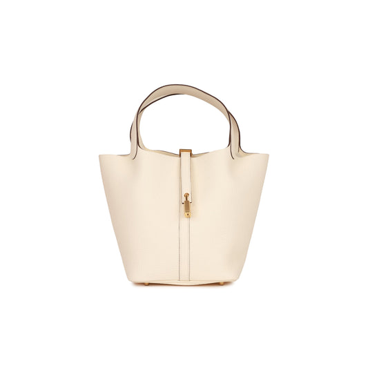 H**mes picotin lock 22 nata clemence gold hardware (22*21*18cm)