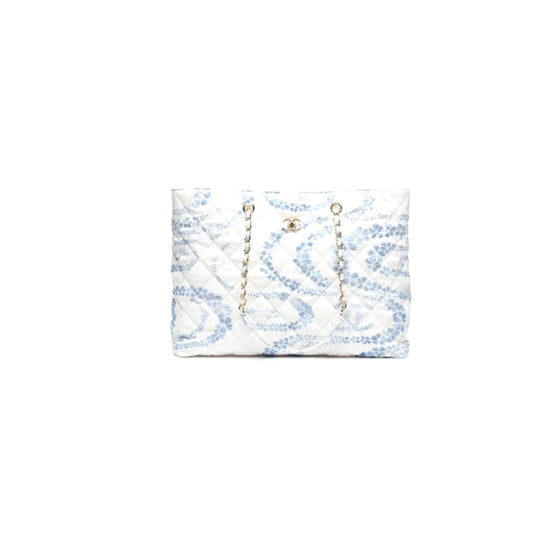 Ch*el shopping bag printed denim as5429 (37*28.5*13cm)