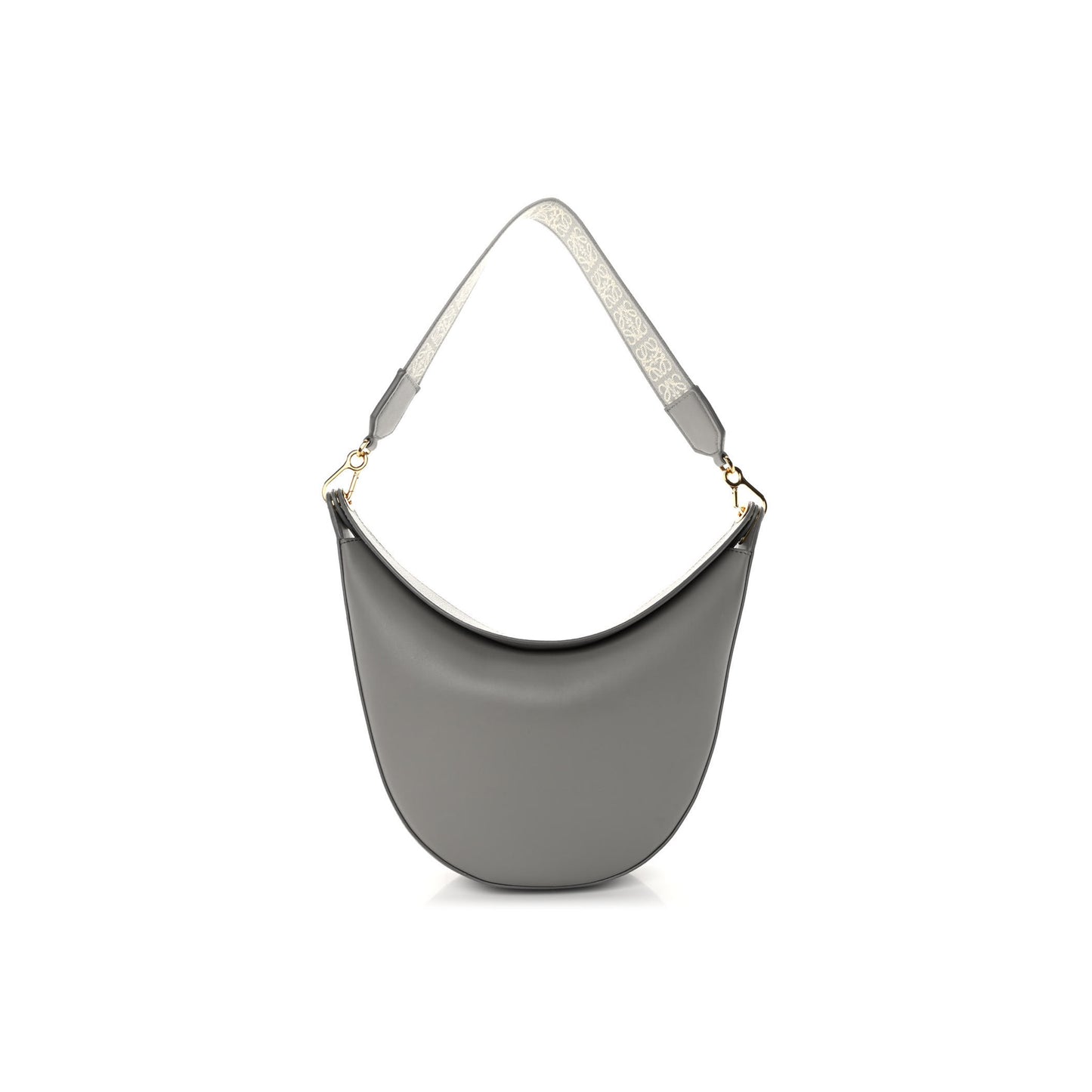 l*ew* satin calfskin jacquard luna bag pearl grey (26*22*8cm)