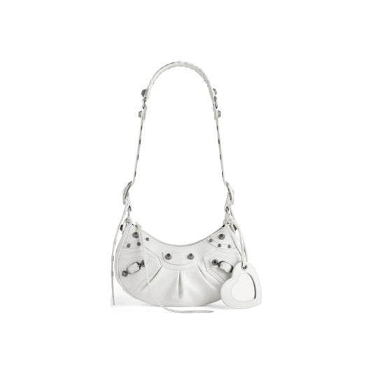 Ba*len*cia*ga women''s le cagole shoulder bag xs in white 6713091vg9y9104 (25.9*16*9.9cm)
