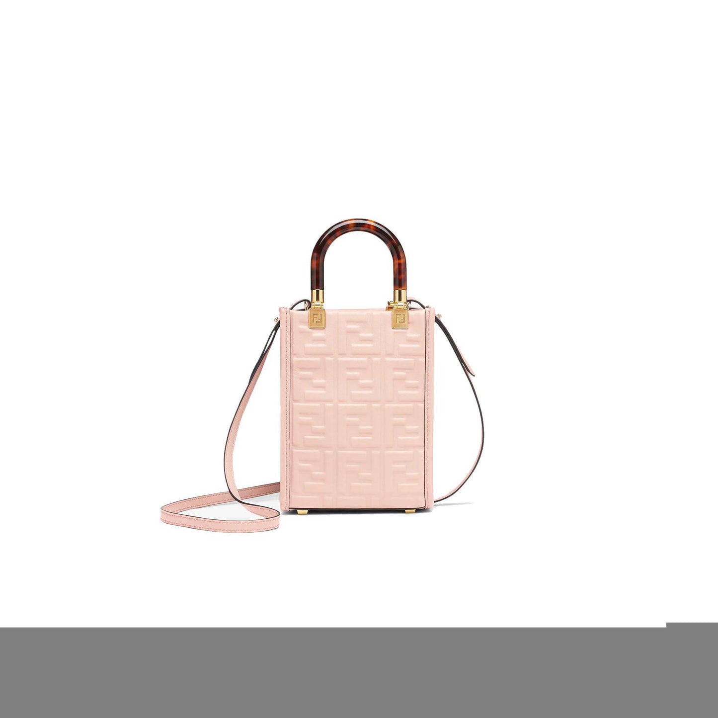 F**di mini sunshine shopper - pink leather mini-bag 8bs051amcif0j2f (18*13*6.5cm)